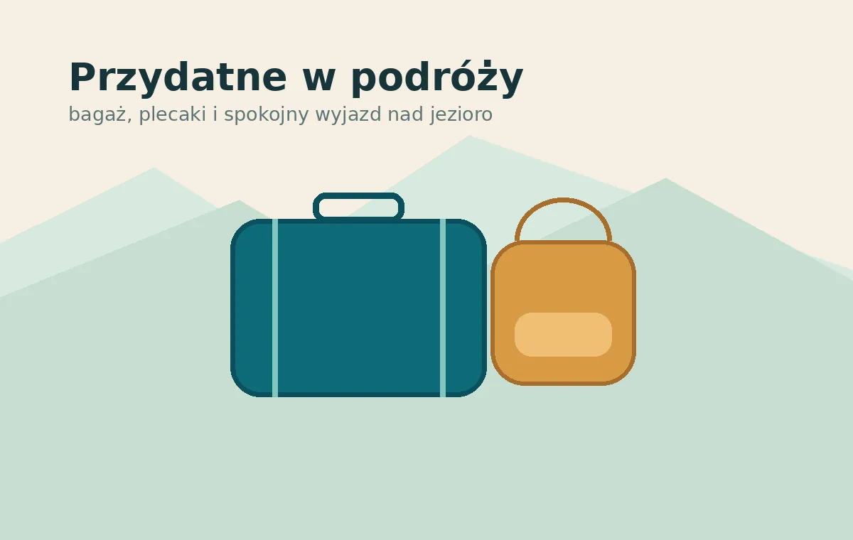 Markowy bagaż i plecaki przydatne w podróży nad jezioro